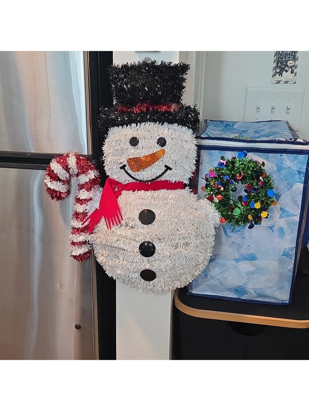 Decorative Light-Up Snowman Christmas Wall Hanging